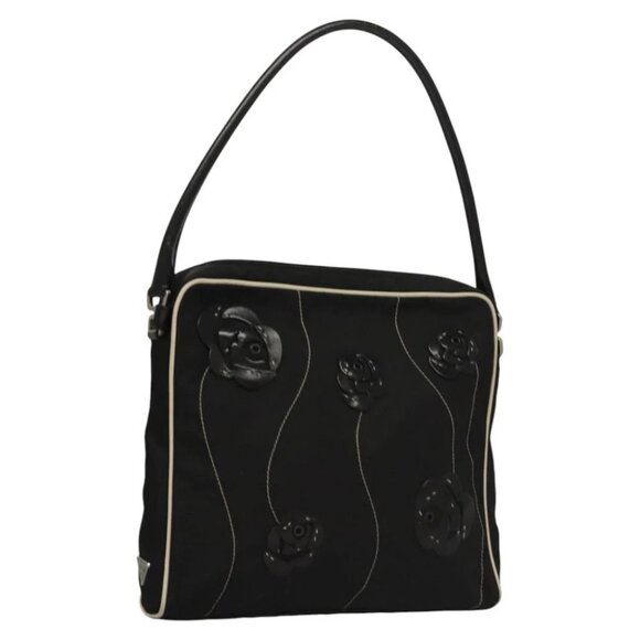 PRADA Shoulder Bag Nylon Black - Picture 1 of 14